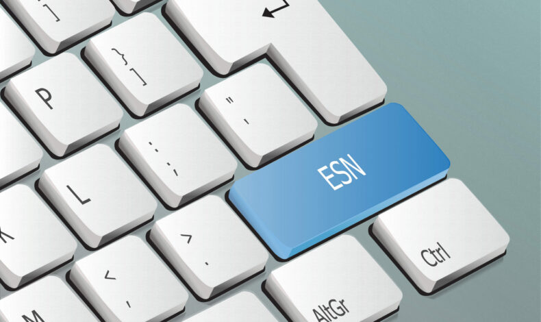 ESN written on the keyboard button